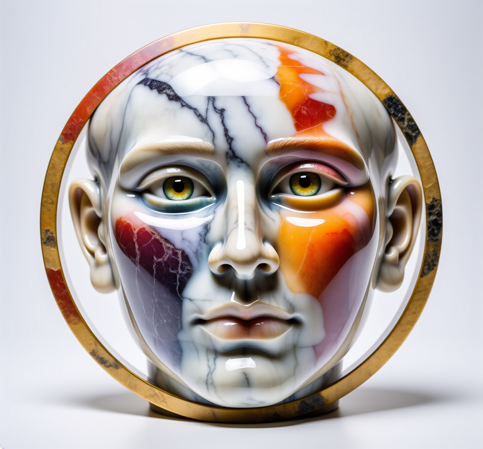 Firefly_Colored Marble sculpture of THE  634131 lOa